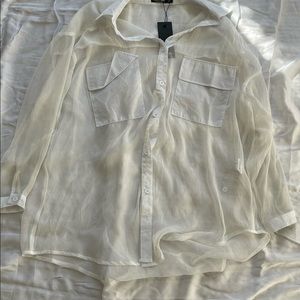 Nasty gal oversized sheer shirt